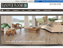 Tablet Screenshot of hanoverfloors.com